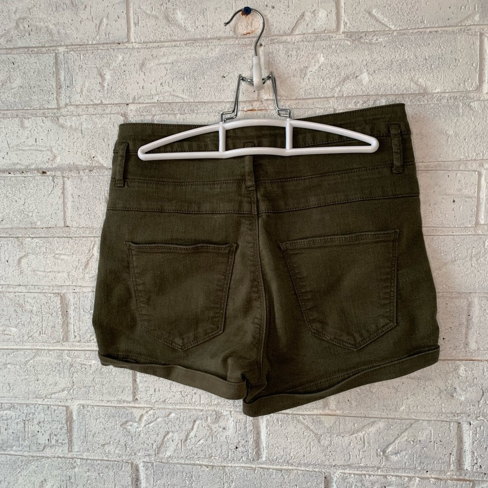 High waisted jean shorts